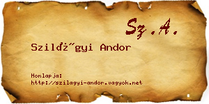 Szilágyi Andor névjegykártya